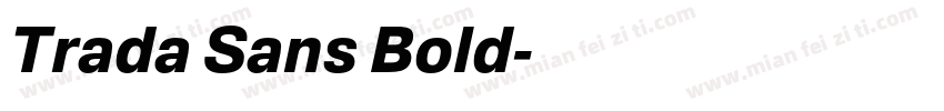 Trada Sans Bold字体转换